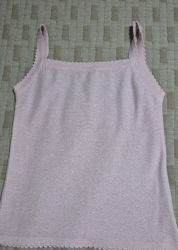 Pembe V Yaka Örgü Hırka ve Atlet İkili Takım - Görsel 6