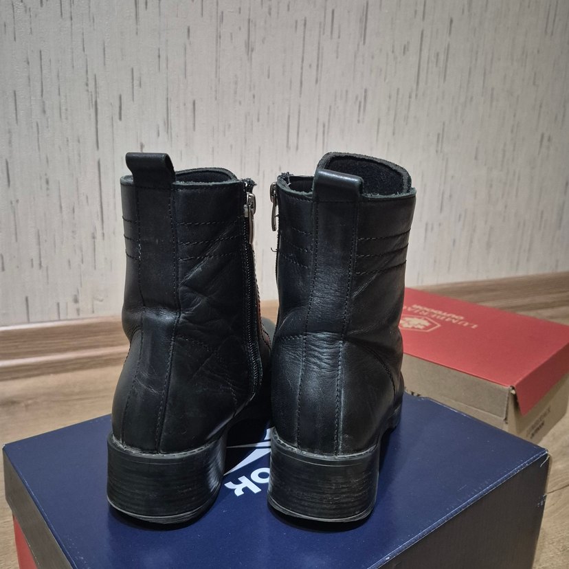 Siyah Deri Bağcıklı Stiletto Topuklu Kadın Bot - Görsel 3