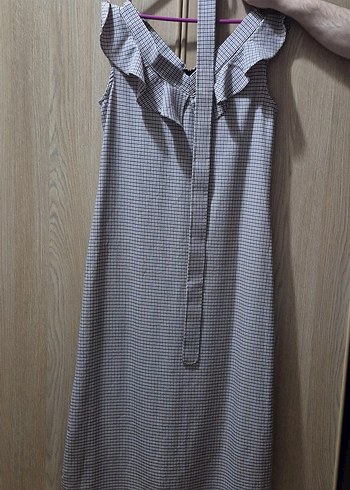 Gri Ekose V Yaka Kadın Tulum - Görsel 3