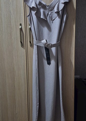 Gri Ekose V Yaka Kadın Tulum - Görsel 2