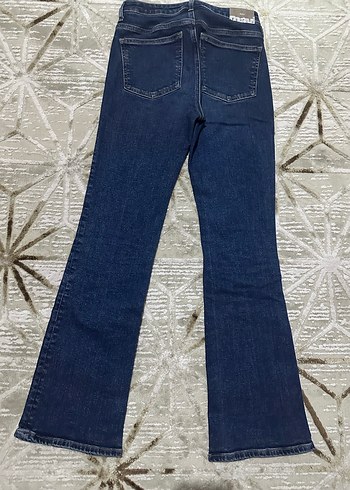 Koyu Lacivert Kadın Denim Midi Jean - Görsel 4