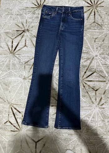 Koyu Lacivert Kadın Denim Midi Jean - Görsel 2