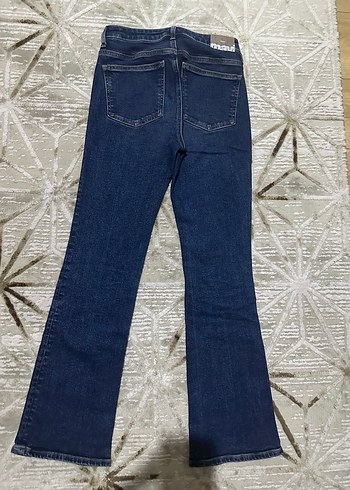 Koyu Lacivert Kadın Denim Midi Jean - Görsel 6