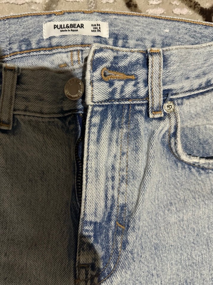 Gri Bol Kesim Kadın Midi Kot Pantolon - Görsel 2