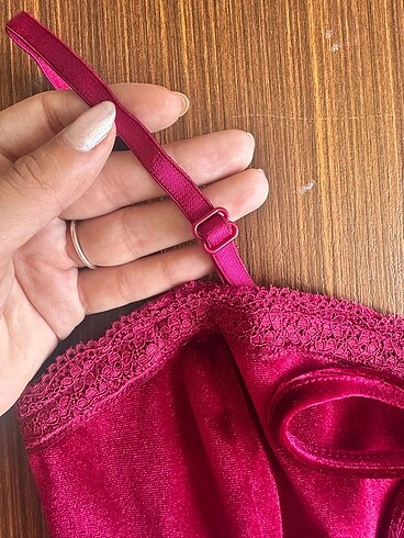 diğer Beden bordo Renk Kadife elbise