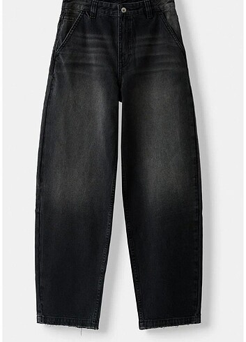 36 Beden siyah Renk Bershka Baggy pantolon skater jean