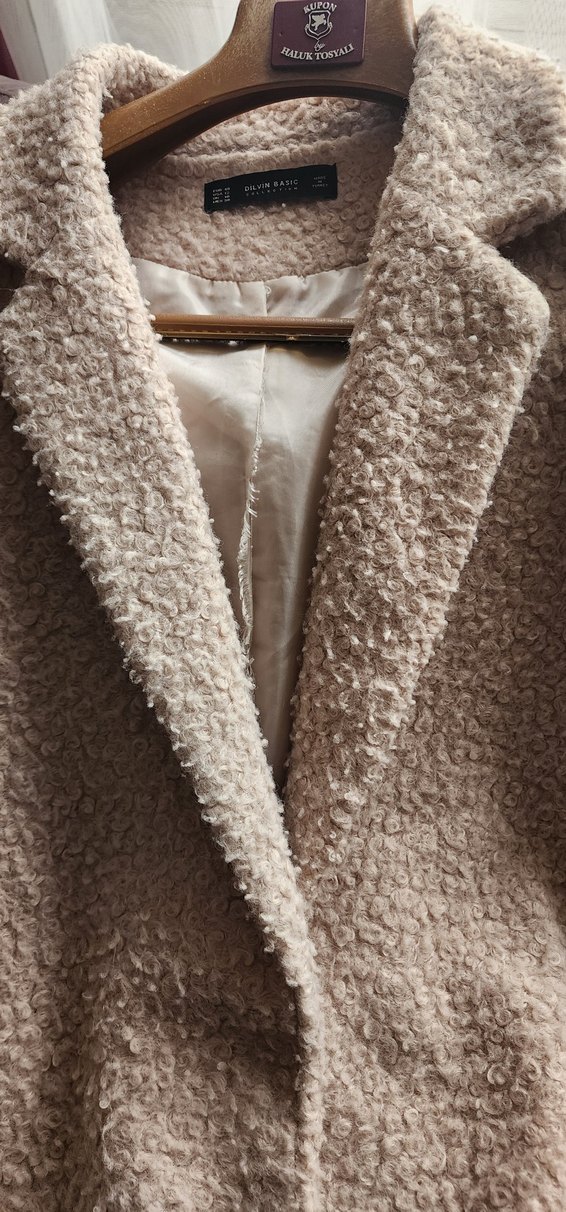 Bej Yün Kadın  Kaban 40 beden - Görsel 4