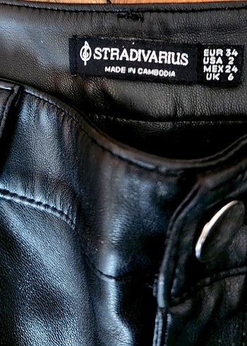 Stradıvaırus deri pantolon 34 sıfır - Görsel 3