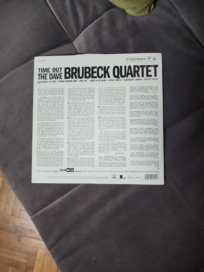 The Dave Brubeck Quartet - Time Out 33 lük plak - Görsel 2