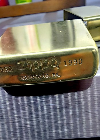 ZIPPO 1990 ORJİNAL HAM PİRİNÇ - Görsel 2