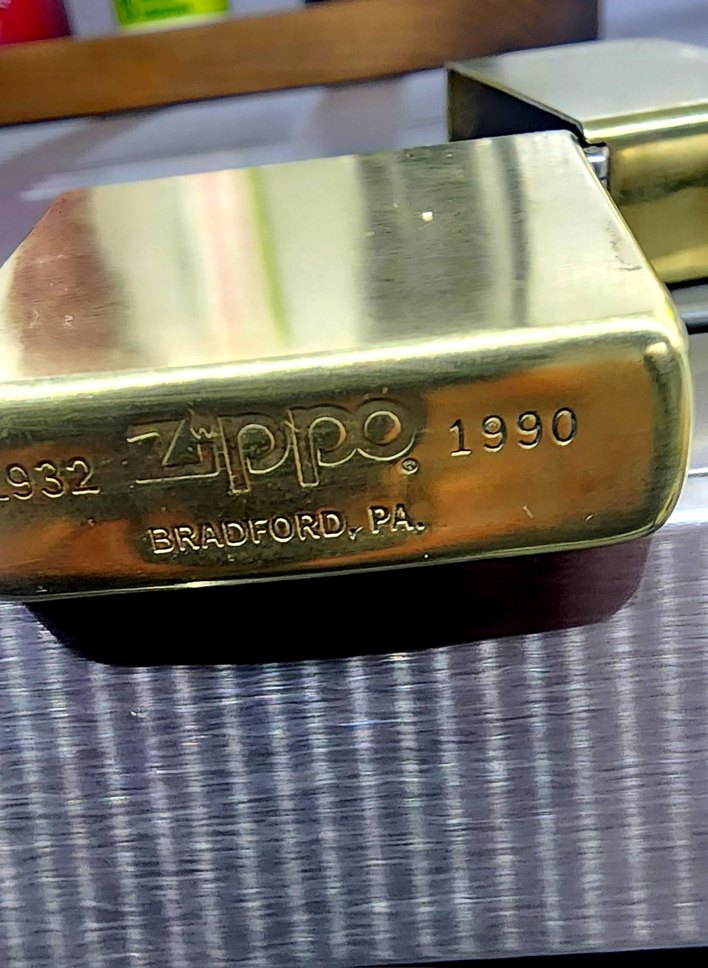 ZIPPO 1990 ORJİNAL HAM PİRİNÇ - Görsel 2