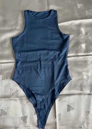 Kadın Mavi Halter Yakalı Çıtçıtlı Body - Görsel 2