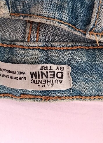 34 Beden Zara Authentic Denim Dar Pantolon