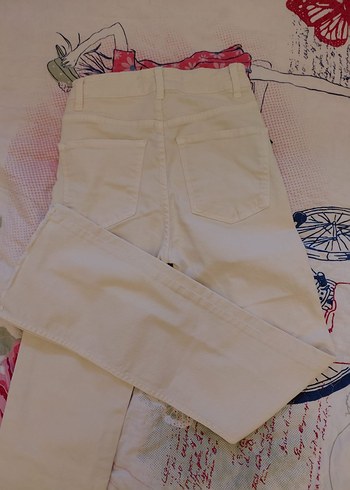 Krem jean boru paça - Görsel 8