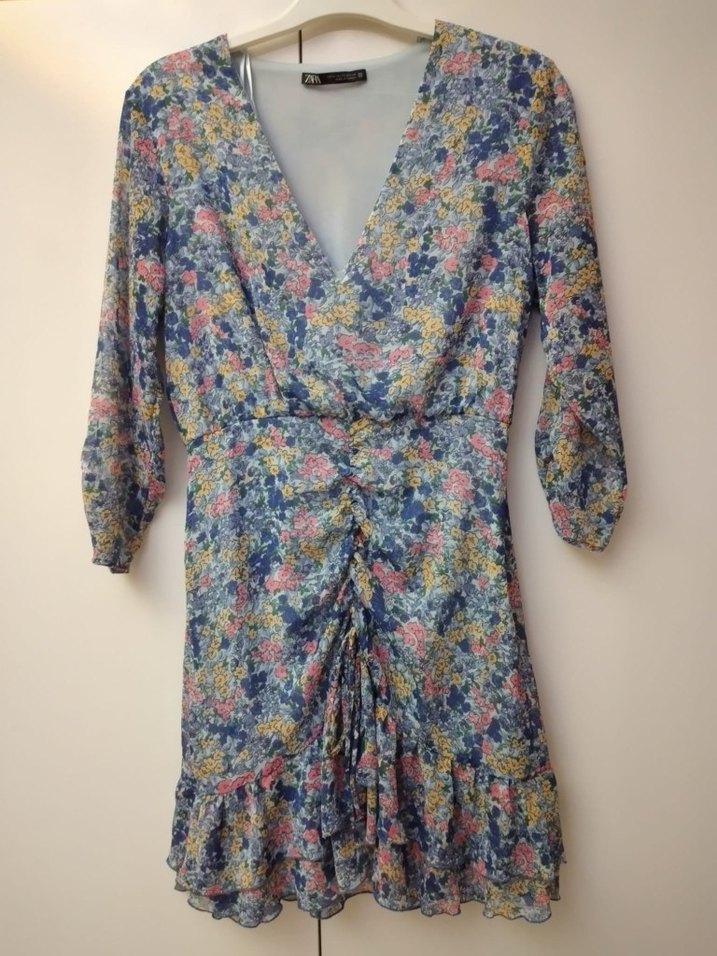 Zara Çiçekli Mini Bohem Elbise - Görsel 2