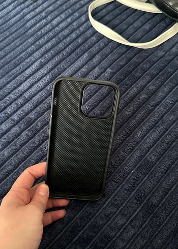 Siyah Kürklü Leopar Desenli Telefon Kılıfı 14 Pro max - Görsel 3