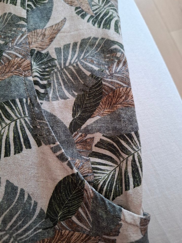 "relax mode" yeşil yaprak desenli elbise - Görsel 5