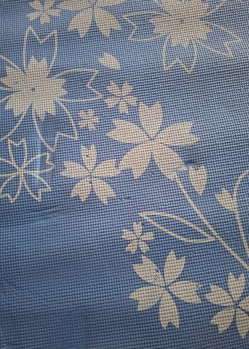 Volt Mavi Çiçek Desenli Egzersiz Matı - Görsel 3