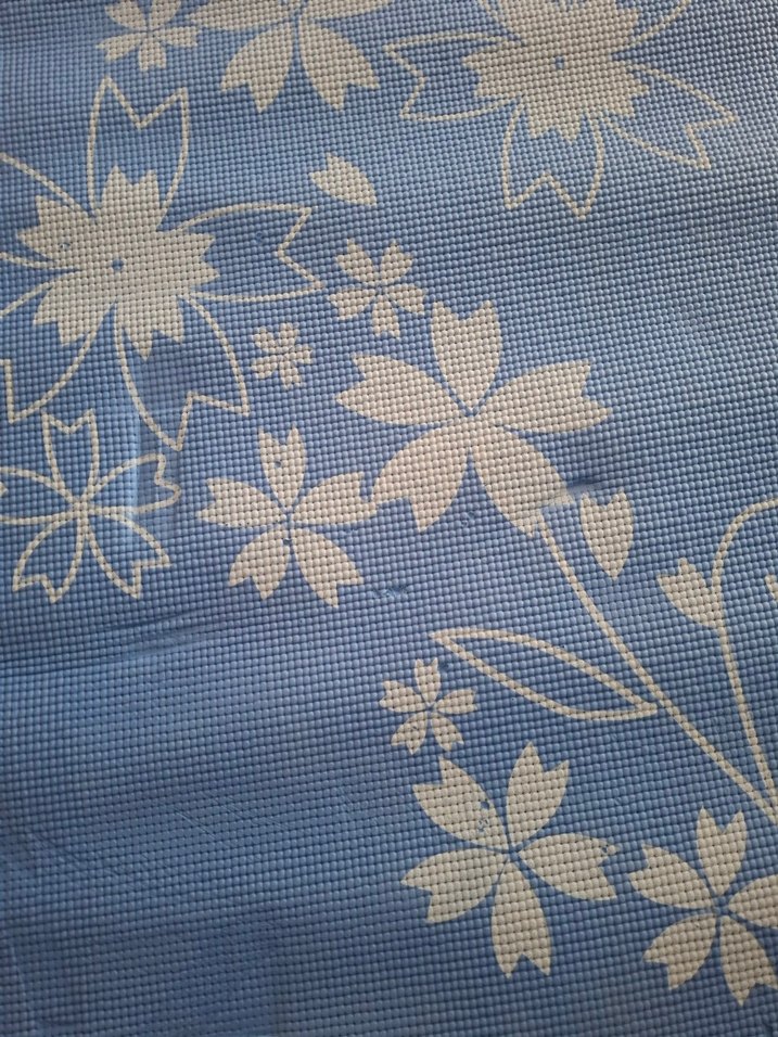 Volt Mavi Çiçek Desenli Egzersiz Matı - Görsel 3