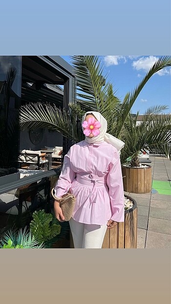 Diğer Lisa gömlek bağlamalı gömlek pembe tunik