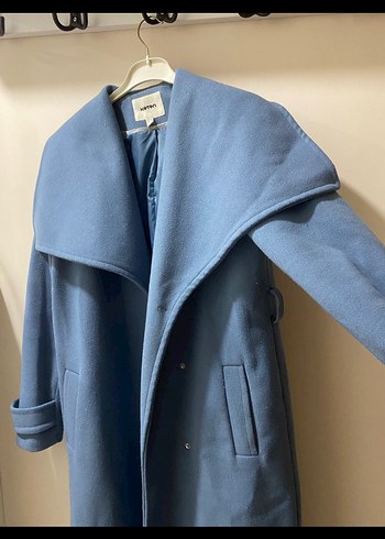Koton Mavi Oversize Yaka Kadın Kaban kadın palto mont