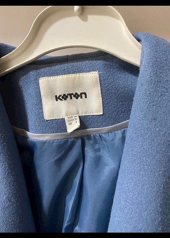 l Beden Mavi Oversize Yaka Kadın Kaban kadın palto mont
