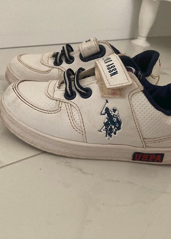 U.S Polo Assn. Beyaz Erkek Çocuk Spor Ayakkabı Velcro