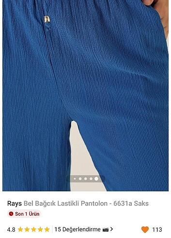 s Beden mavi Renk Trendyol burumcuk/ gofre kumaş yazlık pantolon 