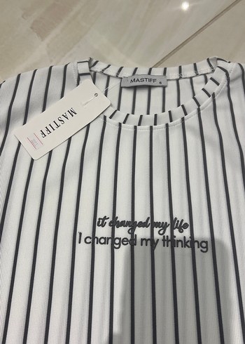 Uzun Kollu Siyah Çizgili Erkek Tişört - Görsel 2