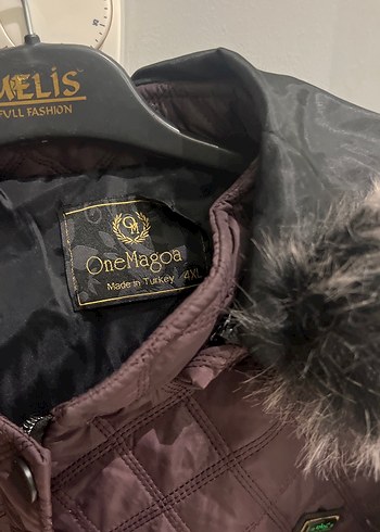 Bordo Kapitone Uzun Kadın Mont - Görsel 3