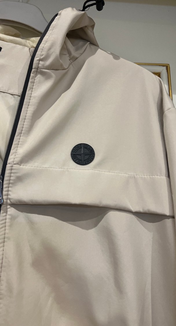 Bej Erkek Kapüşonlu Fermuarlı Yağmurluk - Görsel 3