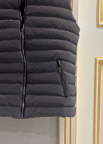 Gri Erkek Kapitone Yelek Fermuarlı - Görsel 3