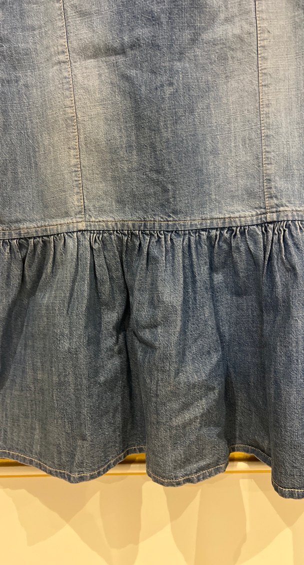 Nakışlı Renkli Kot elbise - Görsel 3