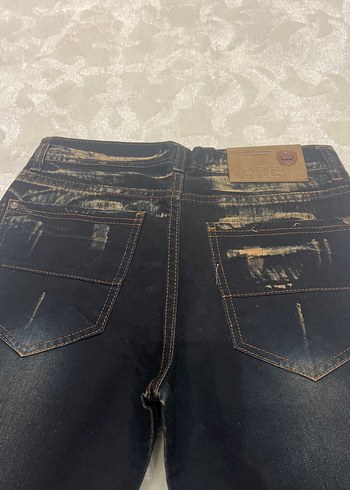 Erkek Kahverengi Kısa Boylu Bol Denim Şort - Görsel 5