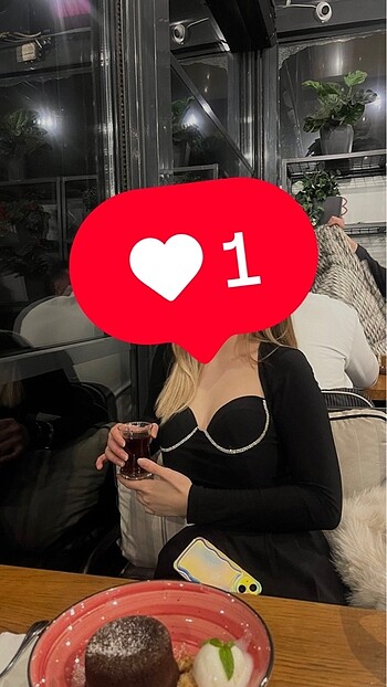 Trendyol & Milla Trendyolmilla Siyah Parıltılı Taşlı Body