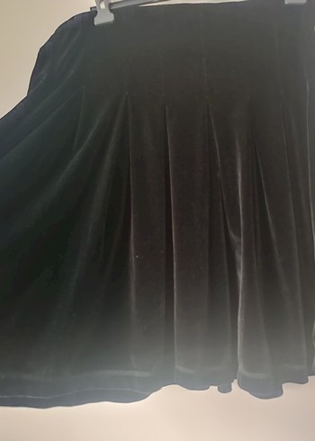 Diğer Siyah kadife Piliseli Midi genis betenEtek