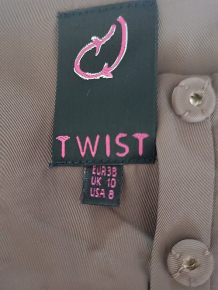 sütlü kahve twist elbise - Görsel 2