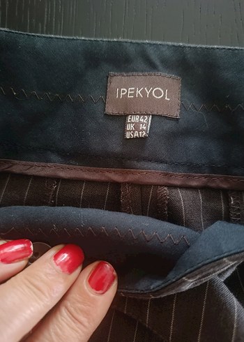 ipekyol Kadın kahve Çizgili i Kumaş Pantolon