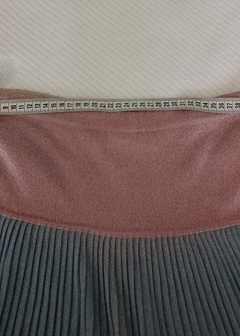 44 Beden Kadın Pilili Midi Etek, Çok Renkli Batik Desenli vintage