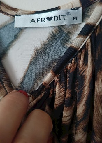 l Beden Kadın Kahverengi leopar Desenli Uzun Tulum