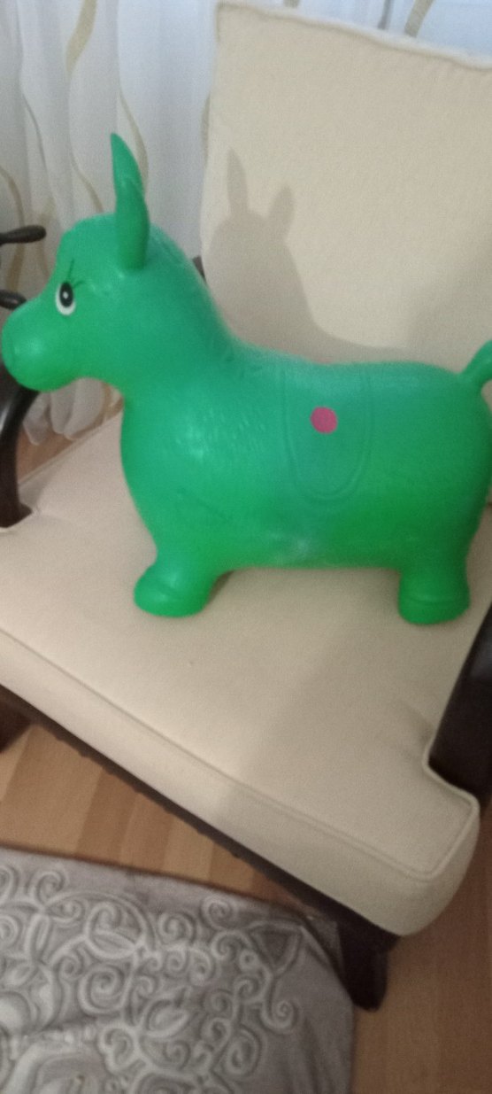 Yeşil Şişme Oyuncak At - Görsel 2