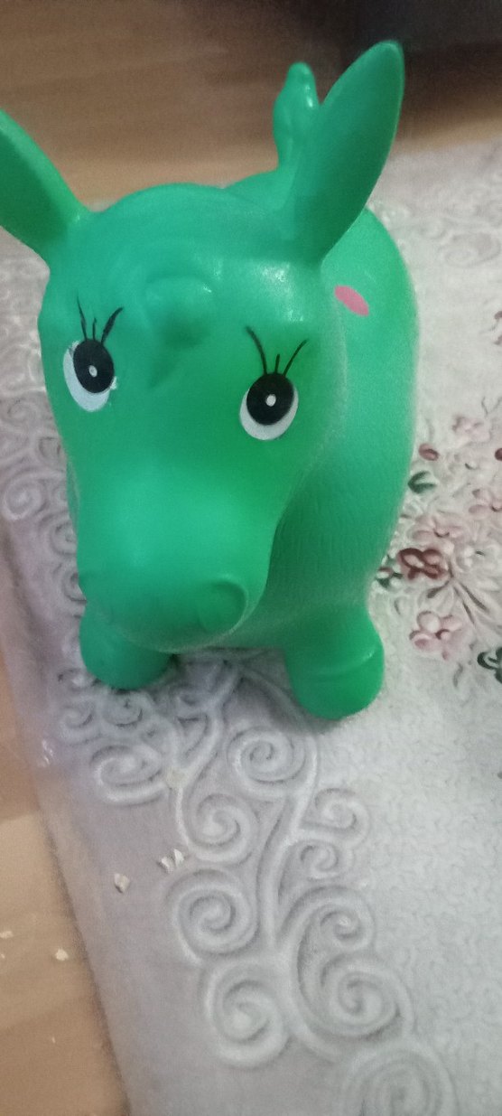 Yeşil Şişme Oyuncak At - Görsel 3