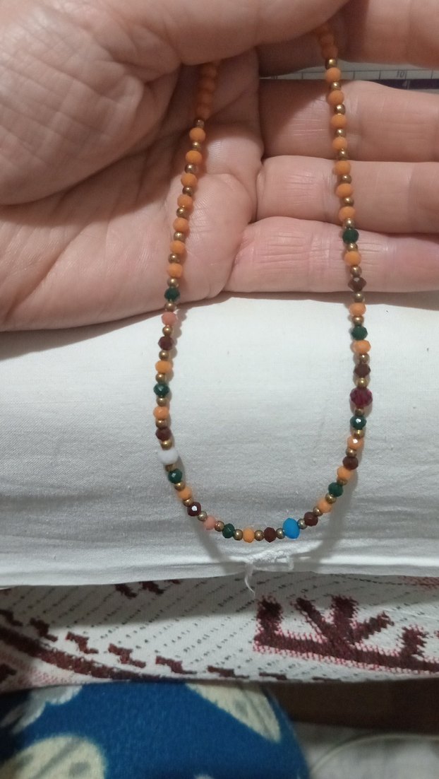 kristal boncuklardan tasarlanmış zarif kolye - Görsel 3