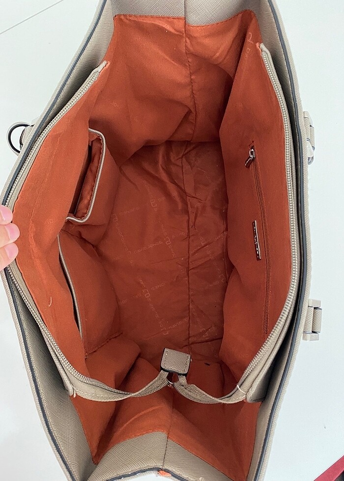 Davıd Jones Çanta Bej Çanta - Görsel 5