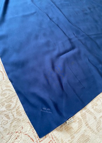 Freshscarf Modal İpek Kot Mavi Lacivert Gül Kurusu - Görsel 5