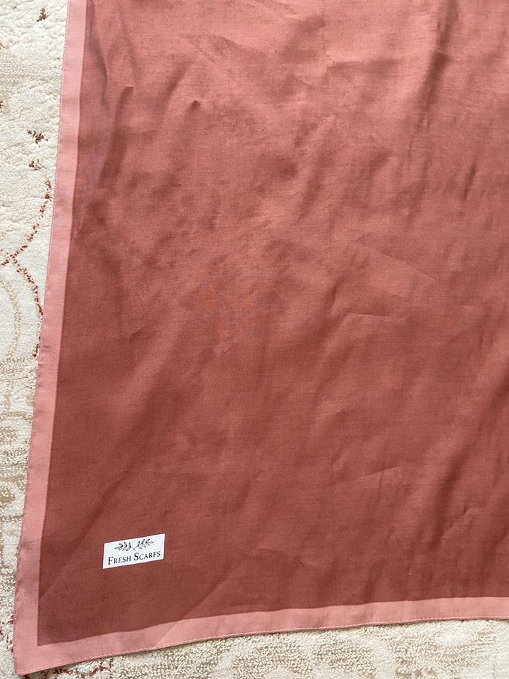 Freshscarf Modal İpek Kot Mavi Lacivert Gül Kurusu - Görsel 4