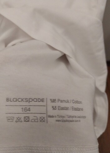 12-13 Yaş Beden beyaz Renk Blackspade erkek basic tshirt