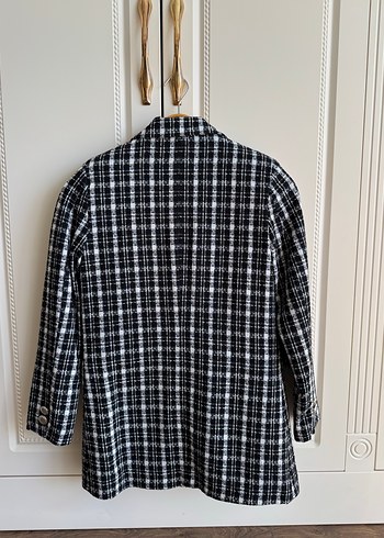 Diğer Kadın Ekose Midi Blazer