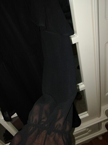 s Beden siyah Renk Şifon siyah elbise 