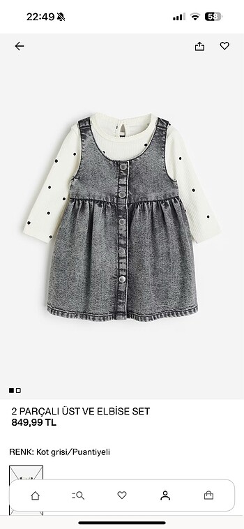 H&M kot elbise